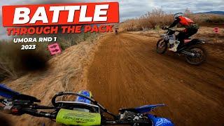 2-Stroke Last Place Start Battling Through The Pack | UMORA Mesquite MX 2023 Josh Knight