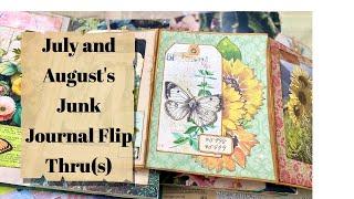 Sharing My July and August Junk Journals and a Little Peek Forward