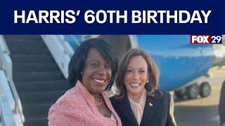 Kamala Harris meets with Philly Mayor and visits Georgia churches on birthday