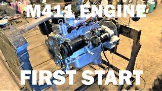 Old Restored Soviet 4x4 Car Engine FIRST START after repair -  Moskvich 411