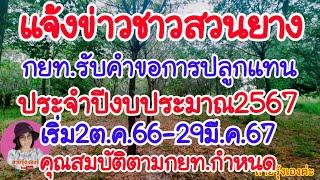 แจ้งข่าวชาวสวนยาง กยท.รับคำขอปลูกแทนปี2567คุณสมบัติตามกยท.กำหนด