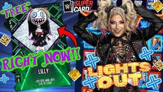 HOW TO GET LILLY CARD IN WWE SuperCard RIGHT NOW!! + LIGHTS OUT GAMEPLAY! QR CODES!