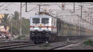 India's Fastest Garib Rath Express At Its Fullest Speed Of Over 120Kph At Palghar, Maharashtra !!!!!