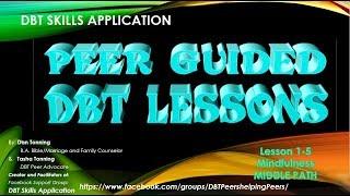 DBT Skills Application 1-5 Mindfulness Middle Path / Doing Mind vs. Being Mind