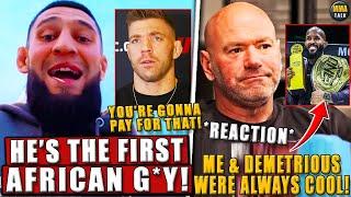 Khamzat Chimaev ROASTS 'First African G*y' Dricus du Plessis! Dana White REACTS to DJ's retirement!