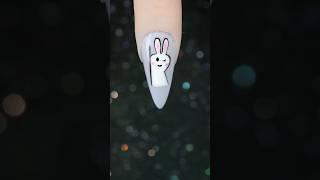 Cute Bunny Nail Art #shorts #cutenailart