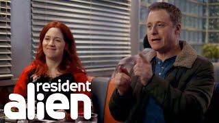 Harry Eavesdrops On Asta's Date With Joseph | Resident Alien (S3 E1) | SYFY