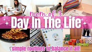 Productive Day In My Life As A Mom! Daily Mom Routine! Mom Of 3 Day In The Life