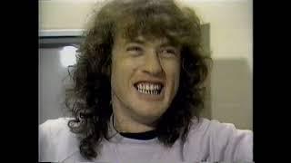 AC/DC - Angus Young talks about not sounding like other Aussie bands on Much Music (1985)