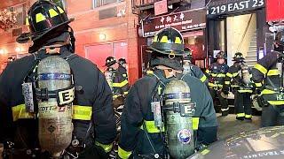 FDNY BOX 0612 ~ FDNY OPERATING AT A 10-75 ALL HANDS FIRE IN A RESTAURANT ON EAST 23RD STREET, NYC.