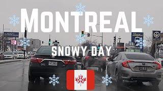 Driving in Montreal ️ Canada ️ Winter Vibes ️#winter#snow#4k#wintervibes