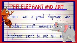 Moral Panchatantra Story in English for Kids| The elephant and the ant | A short English Story