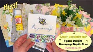 New “NAPKINS” HAUL for DECOUPAGE / Lemons- Bees- Floral Designs  / WWW.VIPPIES.COM ....