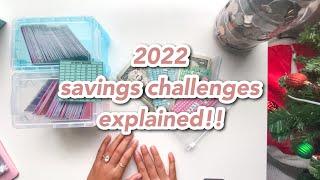 2022 savings challenges | low income budget | 52 weeks, 100 envelopes, tara boxes, etc!