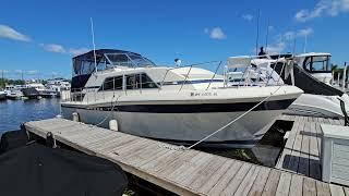 How to live on the water cheaply. This Chris Craft 381 allows on water living for less $.  #boatlife