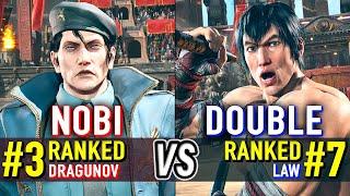 T8  NOBI (#3 Ranked Dragunov) vs DOUBLE (#7 Ranked Law)  Tekken 8 High Level Gameplay