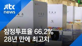 21대 총선 잠정투표율 66.2%…28년 만에 최고치 기록 / JTBC 뉴스룸