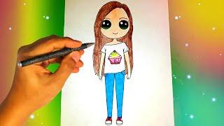 Как рисовать легко ДЕВОЧКУ? How to draw a girl