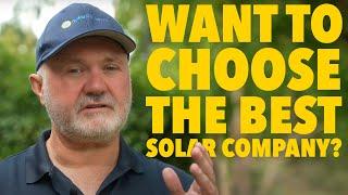 How to Choose the Best Solar Company