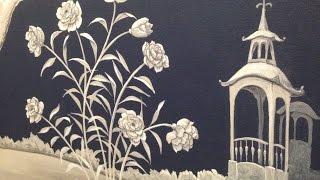 Chinoiserie mural time lapse-Artisan Rooms