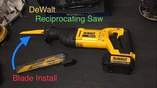 Dewalt Reciprocating Saw Blade installation, Overview, Light instructions DCS381 DSC380