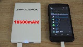 ZeroLemon SlimJuice 18600mAh Ultra-Compact Portable External Battery Backup Charger (Power Bank)