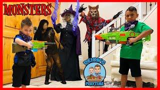 Monsters in our House | A Zombie, Witch and Werewolf | Deion's Playtime