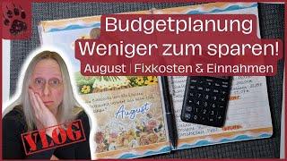 SPAREN August Budget planen  Nicht viel übrig! ECHTE Einnahmen & Ausgaben #budgetplanung #vlog