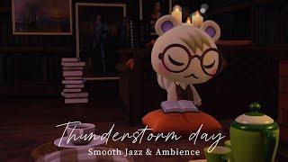 Library on a Thunderstorm Day Smooth Jazz ver. / Soothing Rain sounds ambience 4hour