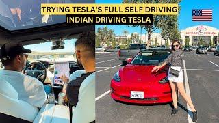 Trying Tesla Auto Pilot for the first time ! || HINDI VLOG ||