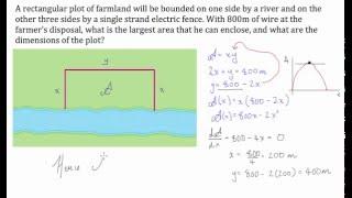 Applications of Calculus - Maximizing Area