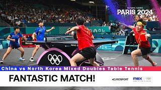 WHAT A MATCH!  | China vs North Korea Table Tennis Mixed Doubles | #Paris2024 #Olympics