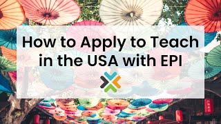 Webinar: How to Apply to Teach in the USA with EPI 9.17.24