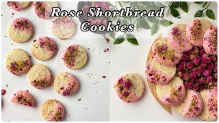 Best homemade Rose Shortbread Cookies | Shortbread Cookies | Ayshas Tasty Treat