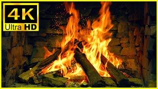  Crackling Fireplace Sounds for Relaxation |  4K ULTRA HD Cozy Fireplace & Burning Logs 10 Hours