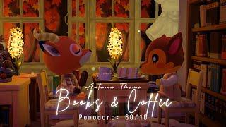 Pomodoro 60/10 • Cozy Autumn Books & Coffee + fireplace & windy ambience ▪︎ No Music 