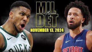 Milwaukee Bucks vs Detroit Pistons Full Game Highlights - November 13, 2024 | 2024-25 NBA Season