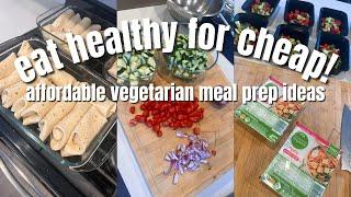 Eat Healthy For CHEAP! Affordable High Protein Vegetarian Meal Prep! Budget Friendly Meal Ideas