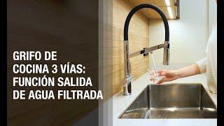 Grifo de cocina 3 vías para equipos de tratamiento de agua. CHEF WT19 Salida de agua Filtrada.