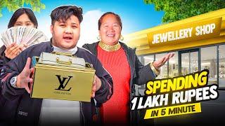 Giving My Mom 1,00,000 Rs To Spend In 5 Minutes !! She Got Emotional - Donation