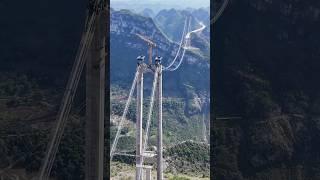中国逆天工程，贵州花江峡谷大桥，在建世界第一高桥！ #旅行 #熱門 #美景 #工程