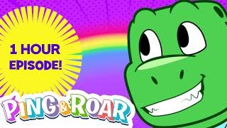  Dinosaur Cartoon for Kids | 1 Hour Mashup | Ping & Roar | 01