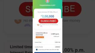Mobikwik Zip Loan Approve  Limit  2Lakh #shortsviral #shorts #india #loan #mobikwikloan