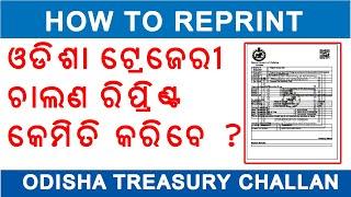 How to Reprint Odisha Treasury Challan