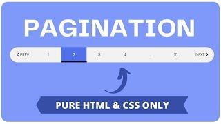 How to create pagination using html css? | Pagination ui design using html and css | CSS pagination