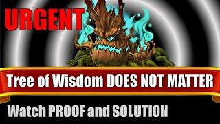 URGENT: Tree of Wisdom DOES NOT MATTER for Boss Root of Evil SEE PROOF and discussion | #herowars