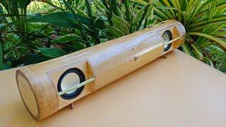 I made very unique diy bluetooth speaker using bamboo.