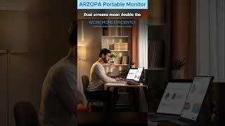 ARZOPA Portable Monitor 15.6'' 1080P FHD Laptop Monitor USB C HDMI Computer Display HDR