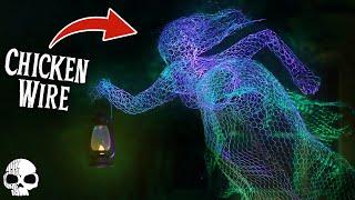 Glowing Chicken Wire Ghost  DIY Halloween Props