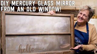 Make a Vintage Mirror Out of an Old Window | DIY Mercury Glass | Can You Spray paint with Stencils?